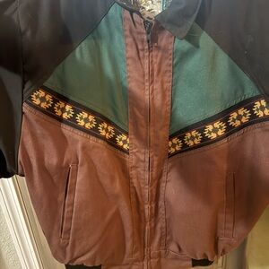 Vintage western cowboy Multicolor aztec Jacket could work for men and women.